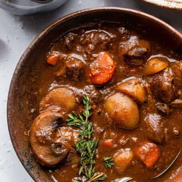 bowl of lamb stew
