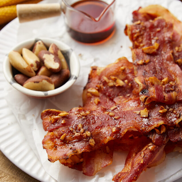 Easy Baked Maple Bacon side top view