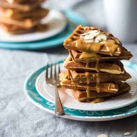 Paleo Protein Waffles - Single serve, packed with protein, and are ready in 5 minutes so you can have healthy. gluten free waffles any day of the week! | Foodfaithfitness.com | @FoodFaithFit