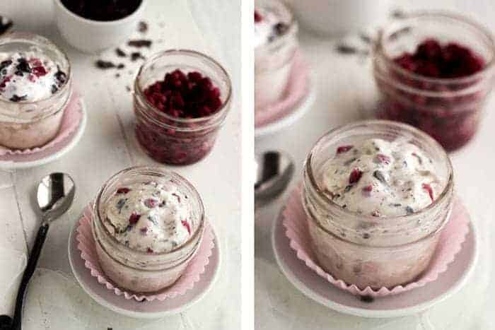 Pomegranate and Dark Chocolate Chunk Ice Cream {Lower Fat + Gluten Free} - Food Faith Fitness