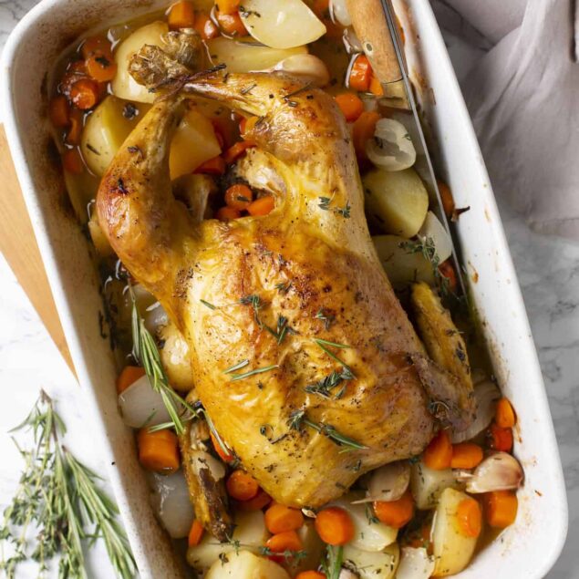 Roast Chicken With Vegetables and Potatoes