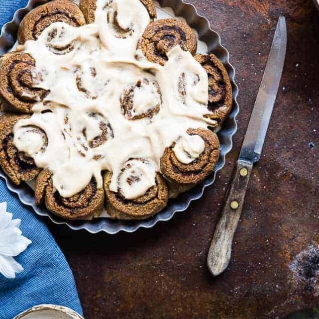 The Best Paleo Cinnamon Rolls - These gluten free cinnamon rolls are a simple, wholesome remake of the classic baked good that you can't even tell is healthy, and gluten/dairy free! SO soft, fluffy and YUMMY! | #Foodfaithfitness | #Paleo #Glutenfree #Healthy #Dairyfree #Cinnamonrolls