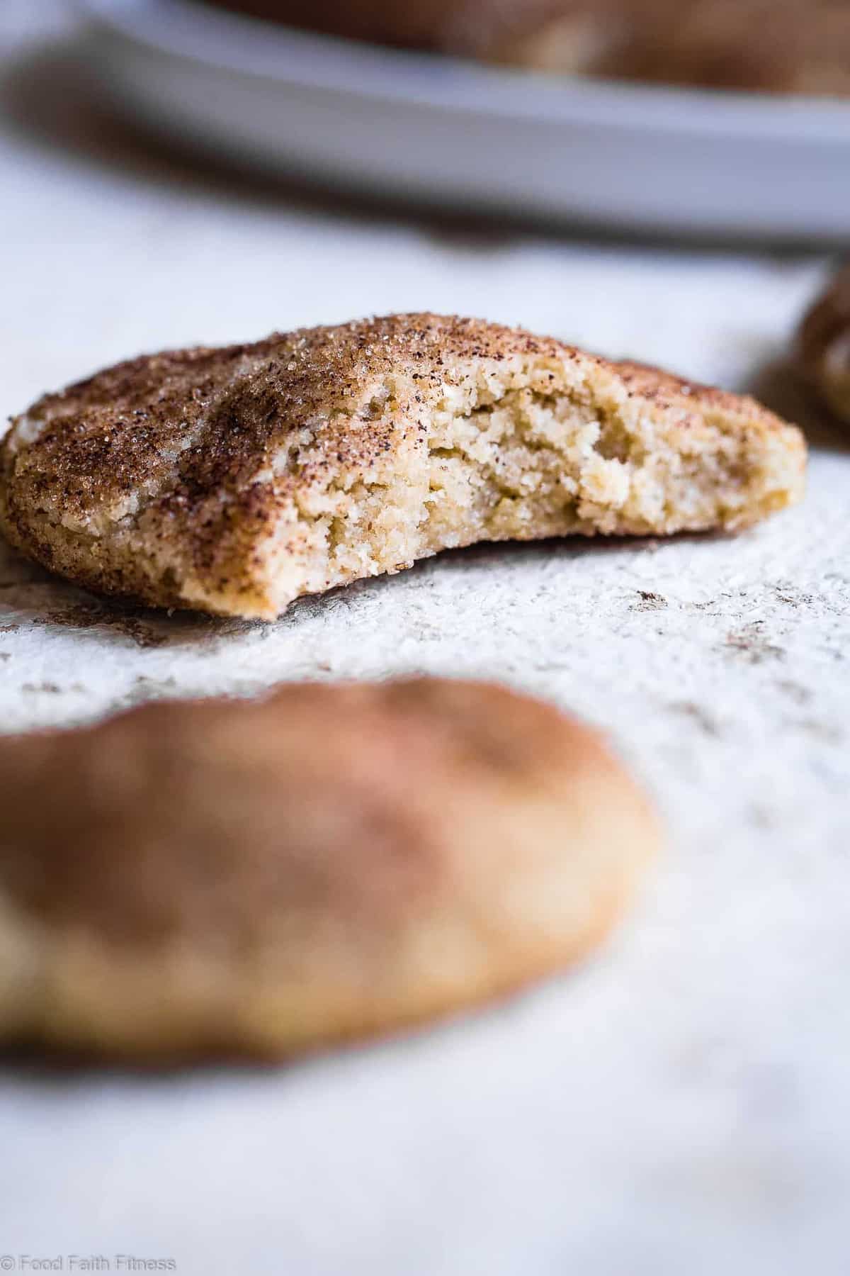 Gluten Free Vegan Snickerdoodles - These EASY, egg, dairy and gluten free snickerdoodles are perfectly soft, chewy and spicy-sweet! Made from simple, pantry-essential ingredients and SO tasty! | Foodfaithfitness | #Glutenfree #Vegan #Healthy #Dairyfree #Eggfree