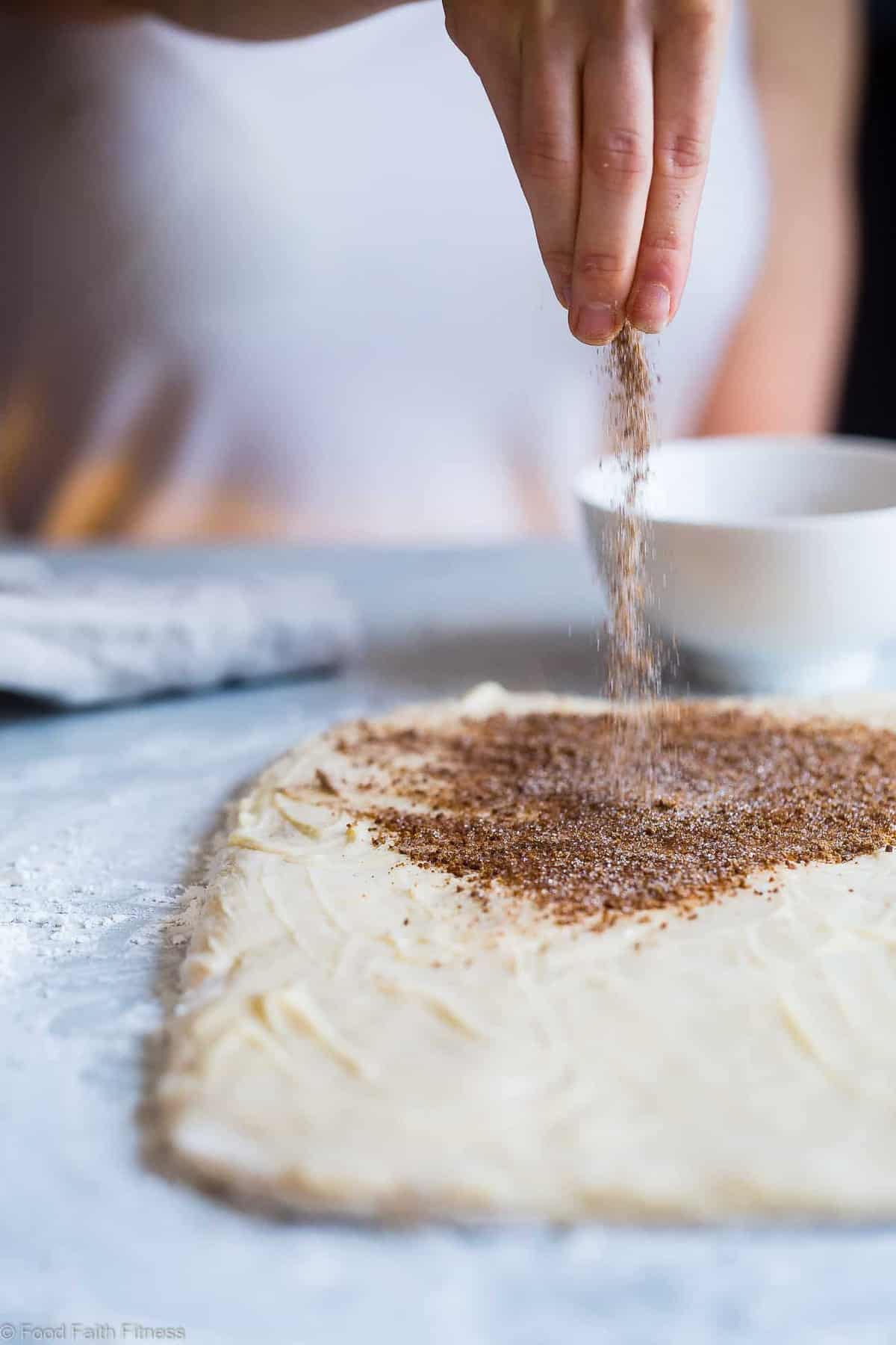 The BEST Easy Dairy Free Gluten Free Vegan Cinnamon Rolls - You will never believe that these  Cinnamon Rolls are better for you, gluten free/dairy free/egg free and under 200 calories! Soft, tender and perfectly sweet and spicy! | #Foodfaithfitness | #Glutenfree #Healthy #Vegan #DairyFree #EggFree